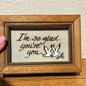 Silk Screen Wood Framed Inspirational Quote